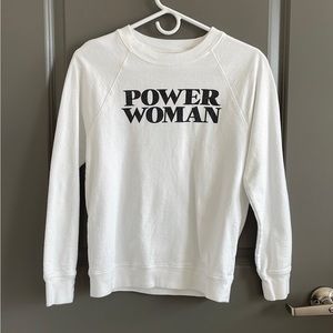 J. Crew white crew neck sweatshirt